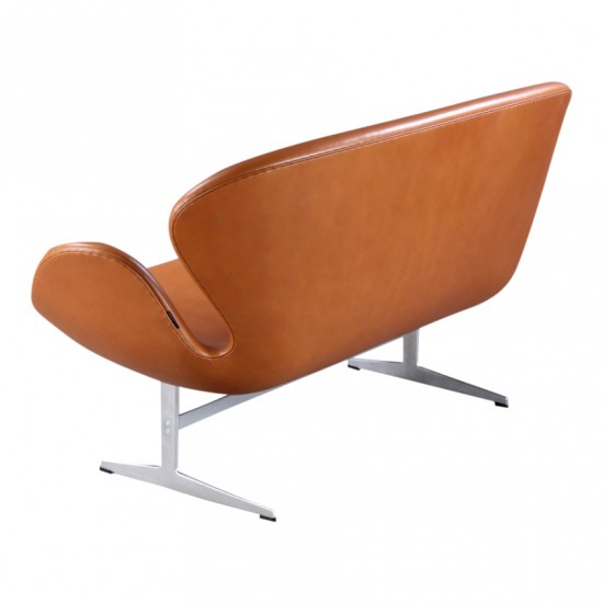 Arne Jacobsen Swan sofa walnut aniline leather CPH Classic